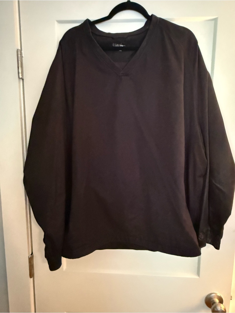 Walter Hagen Men’s XXL Black Golf Windshirt V-Neck Pullover Long Sleeve